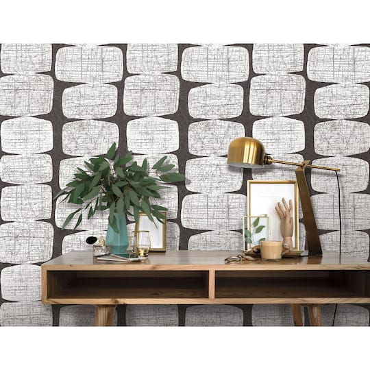 RoomMates Black Mid-Century Beads Peel & Stick Wallpaper